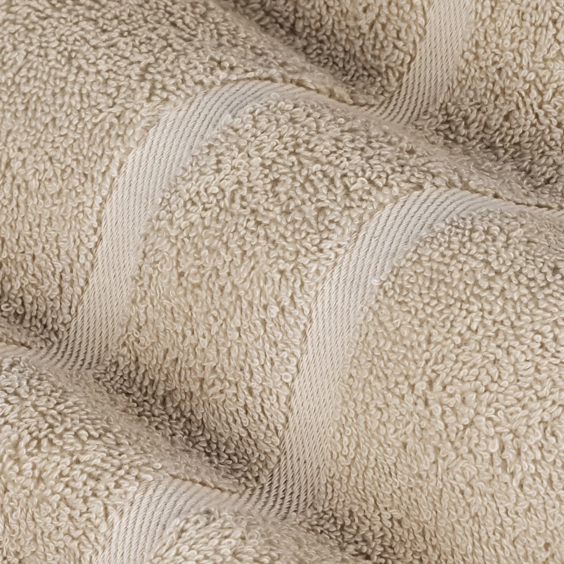 STICKANDSHINE Frottee-Handtücher – Farbe Sand / Creme, 100% Baumwolle, 500 g/m²